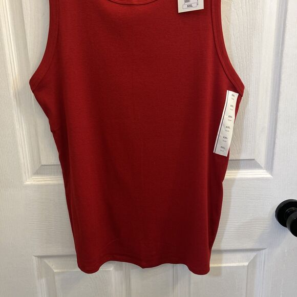 NWT A New Day Women’s Ribbed High Neck Tank Top Dark Red Size 2XL - Picture 5 of 15